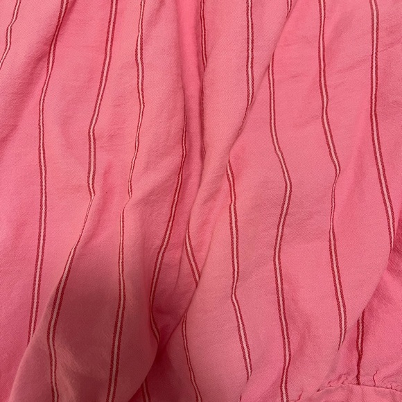Madewell Wrap Top in Cecilia Stripe Pink, Size M - Picture 10 of 12